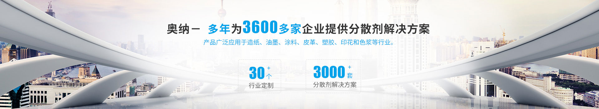 奧納為3600多家企業提供分散劑解決方案